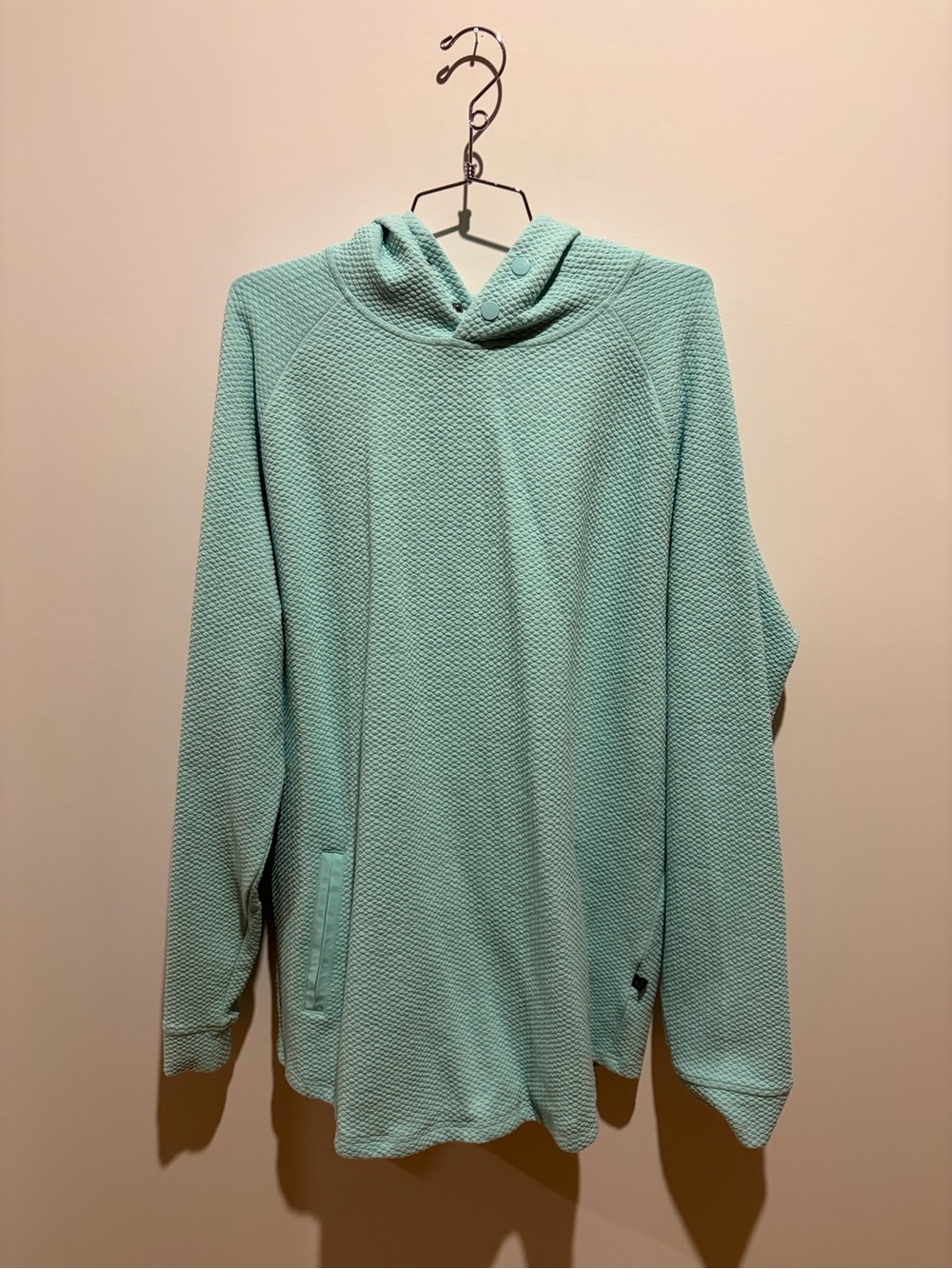 Men's Swannies Golf Camden Aqua Green Knit Hoodie Sweater